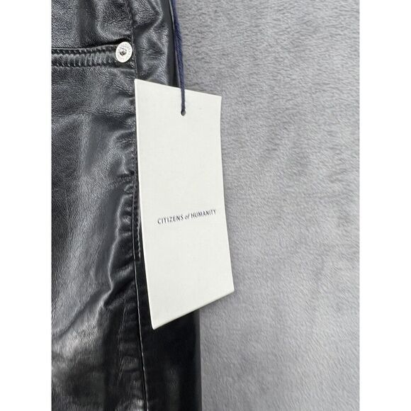 Citizens of Humanity Recycled Leather Gaucho Pants Size 32 Black - Picture 7 of 9